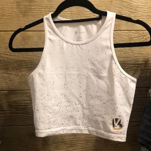 Buff bunny small white crop tank